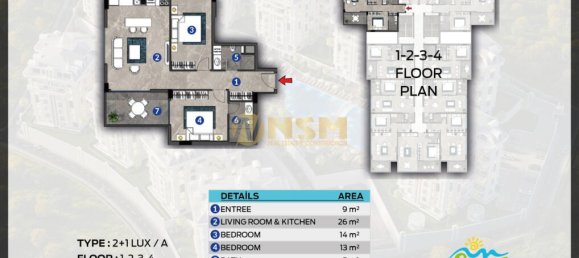 Apartment 1+1 in Alanya, Turkey No. 5400 5