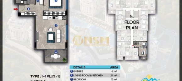 Apartment 1+1 in Alanya, Turkey No. 5400 15