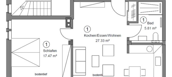 Квартира с 2 комнатами в Хамм, Германия № 55462 6