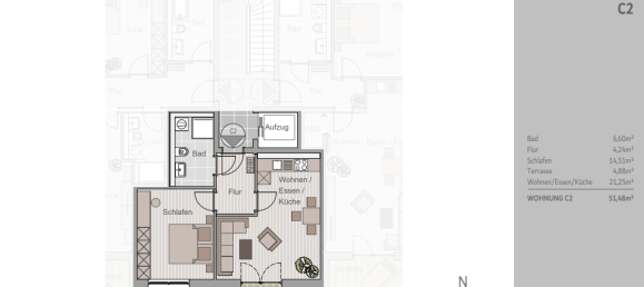 1 Schlafzimmer Wohnung in Straubing, Germany, Nr. 36657 2