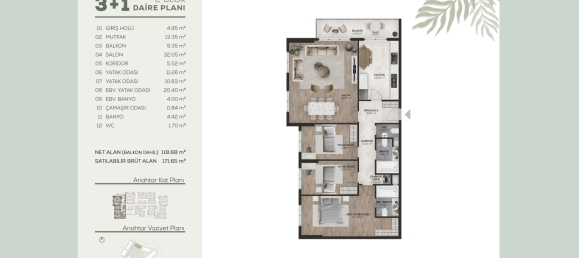Apartamento de 3 habitaciónes en Basaksehir, Turkey No. 27470 15