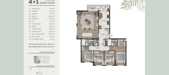 Apartamento de 3 habitaciónes en Basaksehir, Turkey No. 27470 27