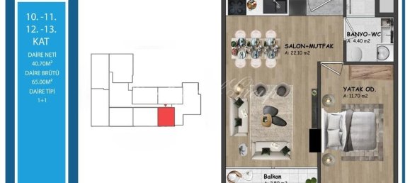 Apartment 1+1 in Istanbul, Turkey No. 28935 5
