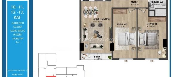 Apartment 1+1 in Istanbul, Turkey No. 28935 13
