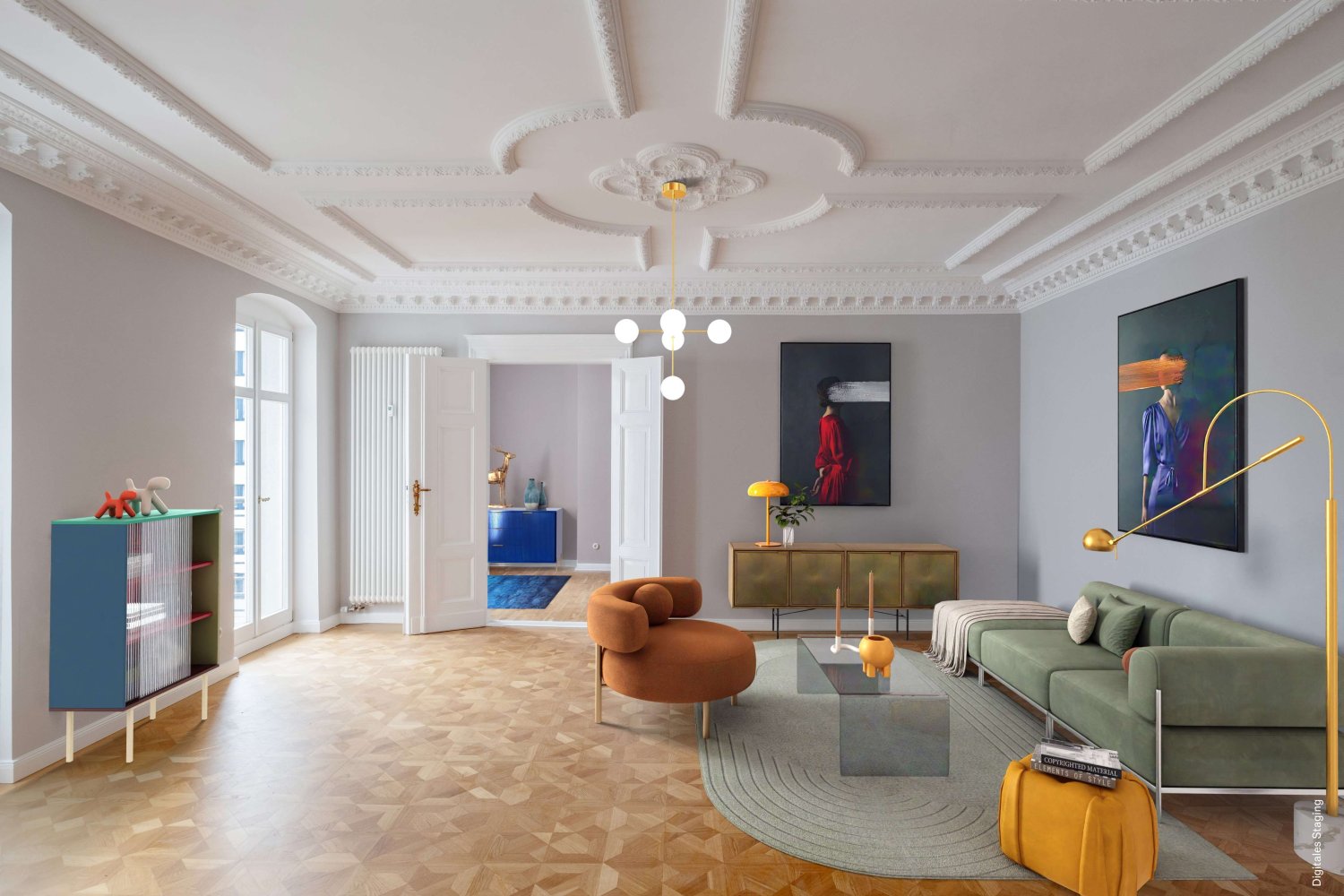 Квартира с 2 спальнями в Кройцберг, Германия № 34255