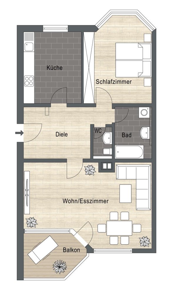 1 bedroom Apartment in Ingolstadt, Germany No. 76355