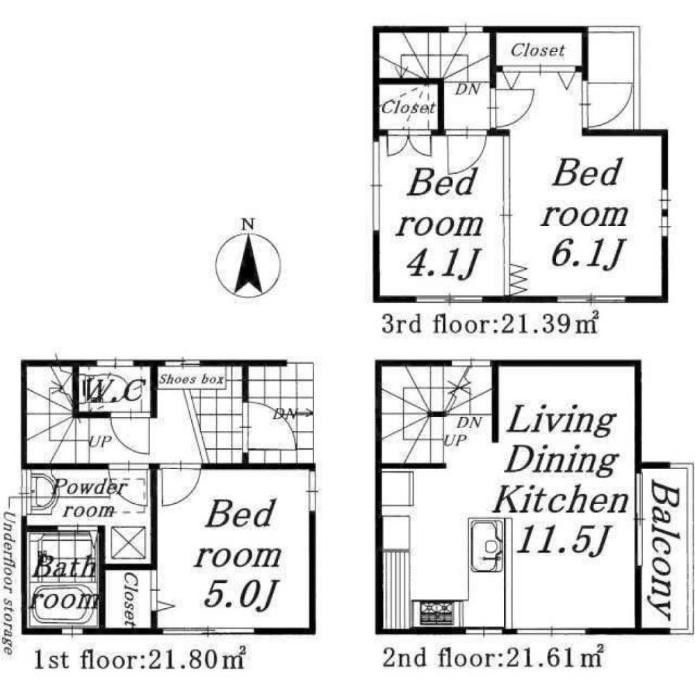 3 غرف نوم منزل في Tokyo, Japan رقم 6522