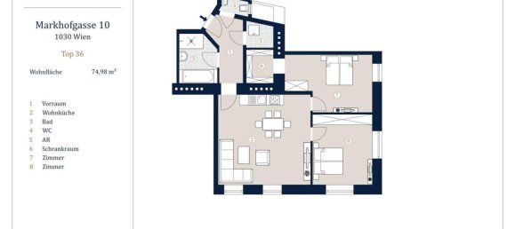 3-salle Appartement à Vienna, Austria No. 135007 8