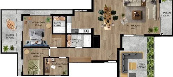 Wohnung 3+1 in Aksu, Turkey, Nr. 33083 9