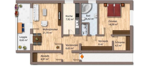 2 rooms Apartment in Brunn am Gebirge, Austria No. 72272 13