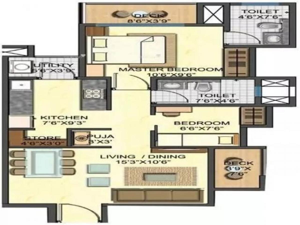 2 bedrooms House in Mumbai, India No. 20747