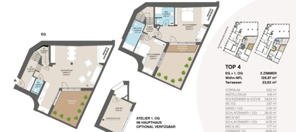 3غرفة منزل ذو طابقين في Penzing, Austria رقم 2863 9