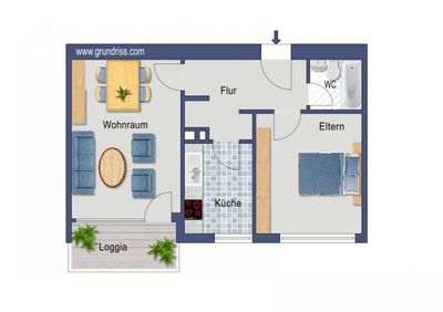 2-salle Appartement à Wiesbaden, Germany No. 61572