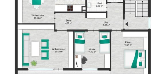 3 Schlafzimmer Wohnung in Konstanz, Germany, Nr. 318539 13