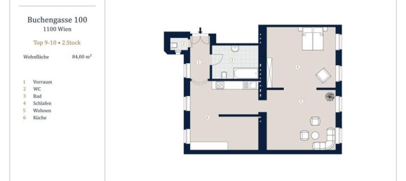 3-Zimmer Wohnung in Favoriten, Austria, Nr. 69662 7