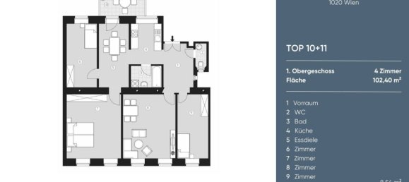 4-salle Appartement à Leopoldstadt, Austria No. 260746 20