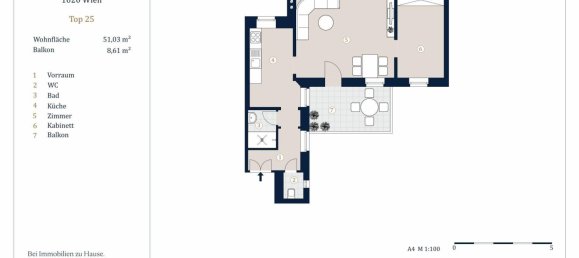 2 rooms Apartment in Leopoldstadt, Austria No. 144169 9