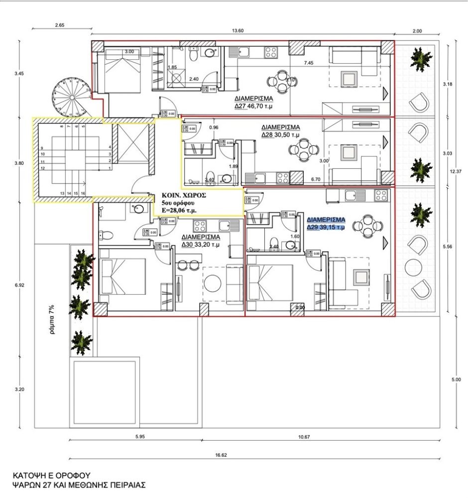 Квартира с 1 спальней в Пирей, Аттика, Греция № 93580