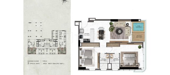 2 Schlafzimmer Wohnung in Majan, UAE, Nr. 101946 16