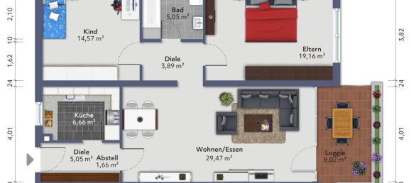 Apartamento de 3 habitaciónes en Wetteraukreis, Germany No. 62341 12