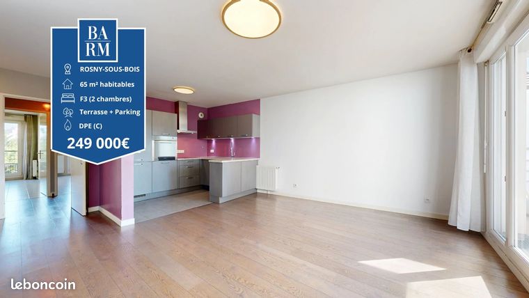 2 غرف نوم شقة في Rosny-sous-Bois, France رقم 314895