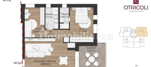 2 bedrooms Apartment in Rome, Italy No. 10083 12