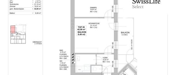 2 rooms Apartment in Meidling, Austria No. 261554 5