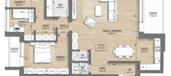 Apartamento de 4 habitaciónes en Margareten, Austria No. 260382 15
