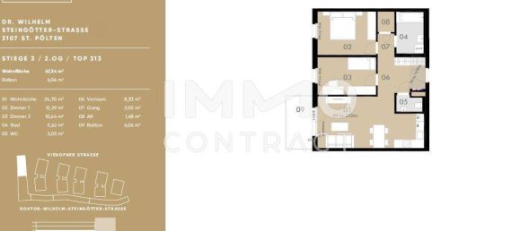 2 Schlafzimmer Wohnung in St. Pölten, Austria, Nr. 1736 15