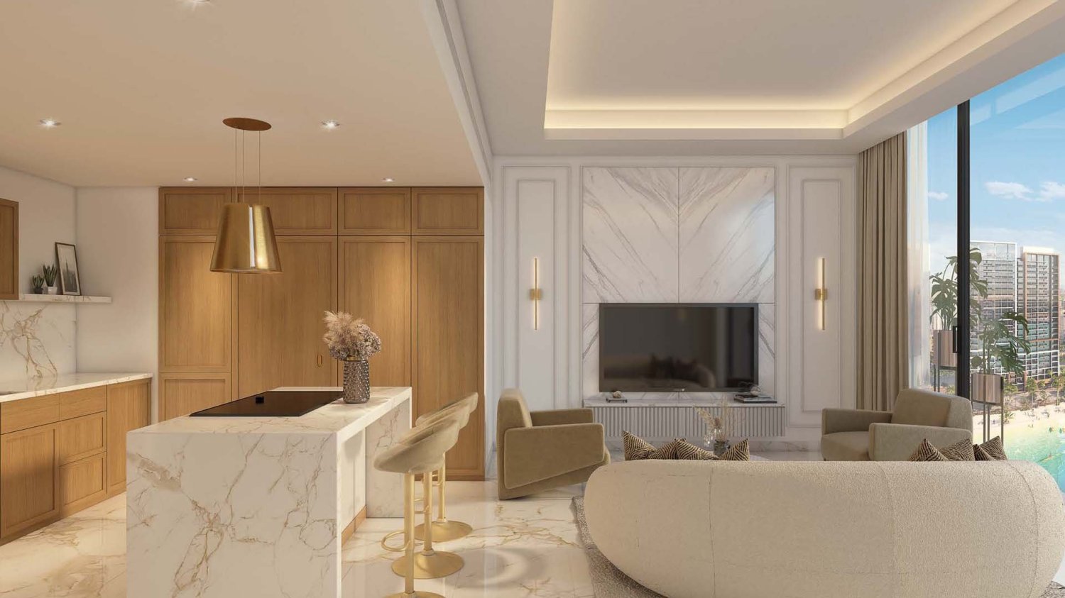 Apartamento de 1 dormitorio en RIVIERA REVE, Mohammed Bin Rashid City, UAE No. 60380