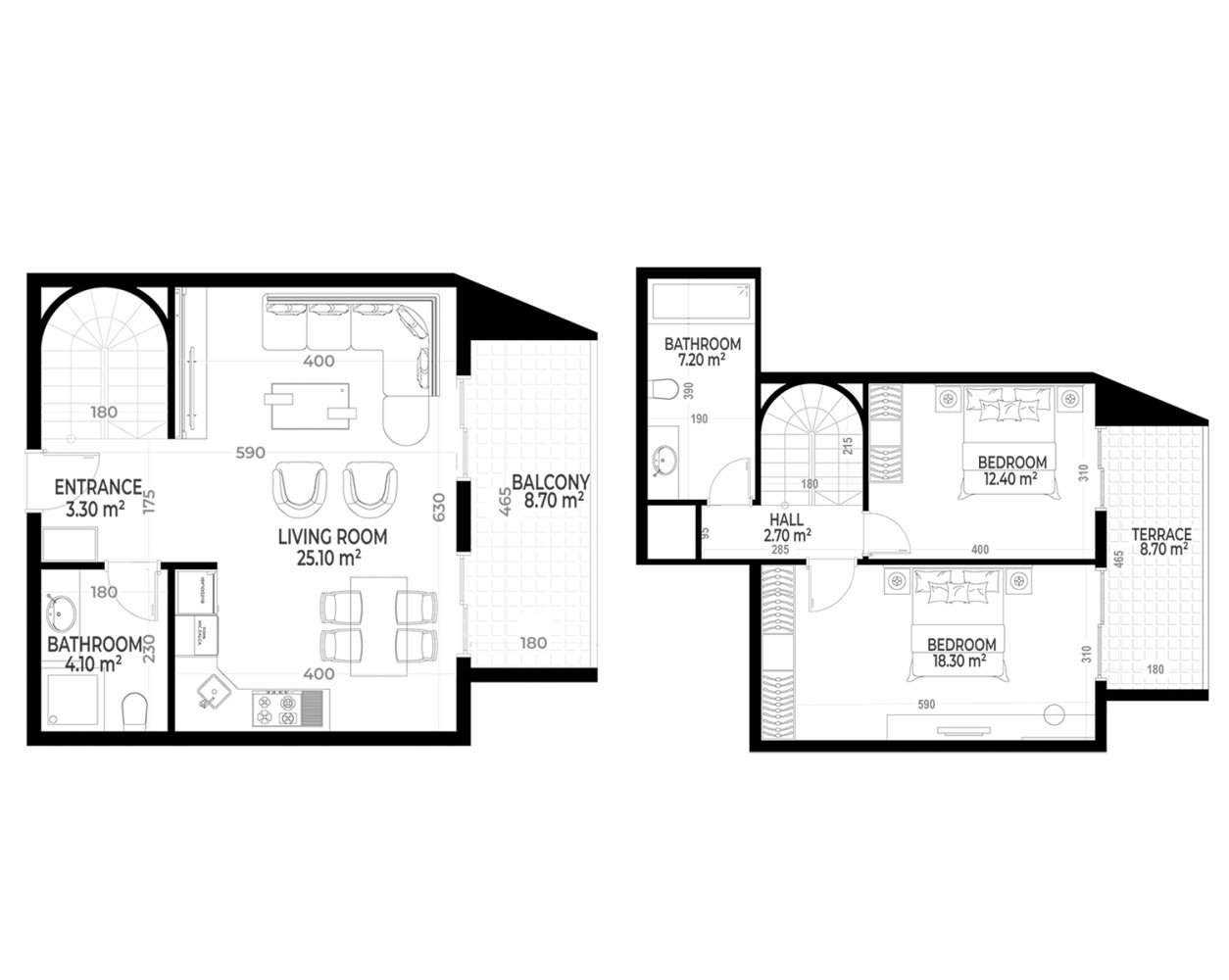 Penthouse 2+1 em Yekta Sunrise Residence, Gazipasa, Turkey N.º 39593 1
