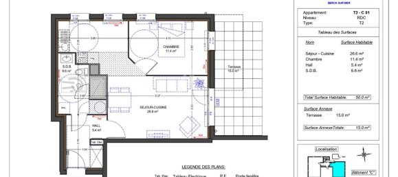 1 Schlafzimmer Wohnung in Berck, France, Nr. 82820 2