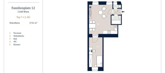 2-salle Appartement à Ottakring, Austria No. 23542 7