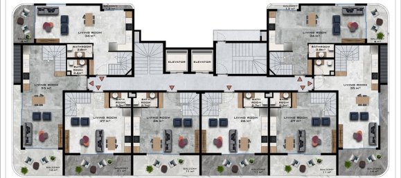 Appartement 1+1 à Gazipasa, Turkey No. 31336 14