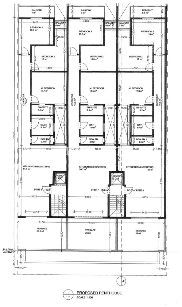3 chambres Penthouse à Attard, Malta No. 2222