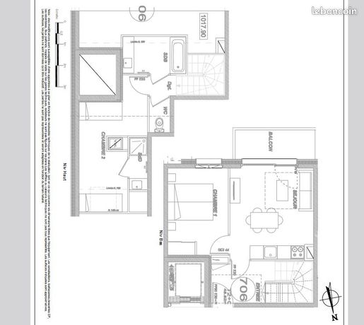 Apartamento de 2 dormitorios en Beaufort, France No. 304463