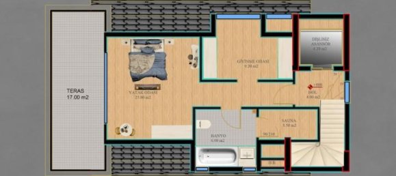 Вилла с 5 комнатами в Каргыджак, Турция № 13832 4