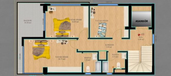 Вилла с 5 комнатами в Каргыджак, Турция № 13832 3