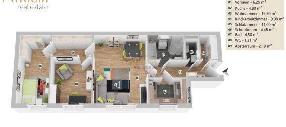 3غرفة شقة في Wahring, Austria رقم 42437 12