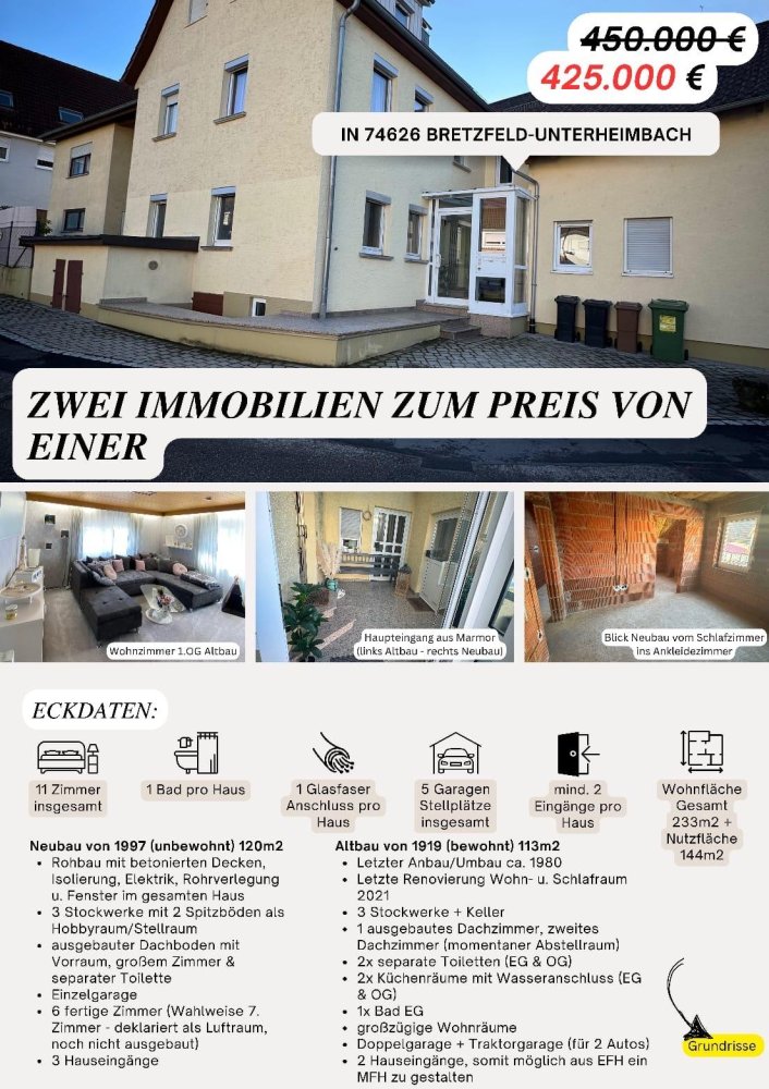 6 غرف نوم تاون هاوس في Hohenlohe, Germany رقم 236644