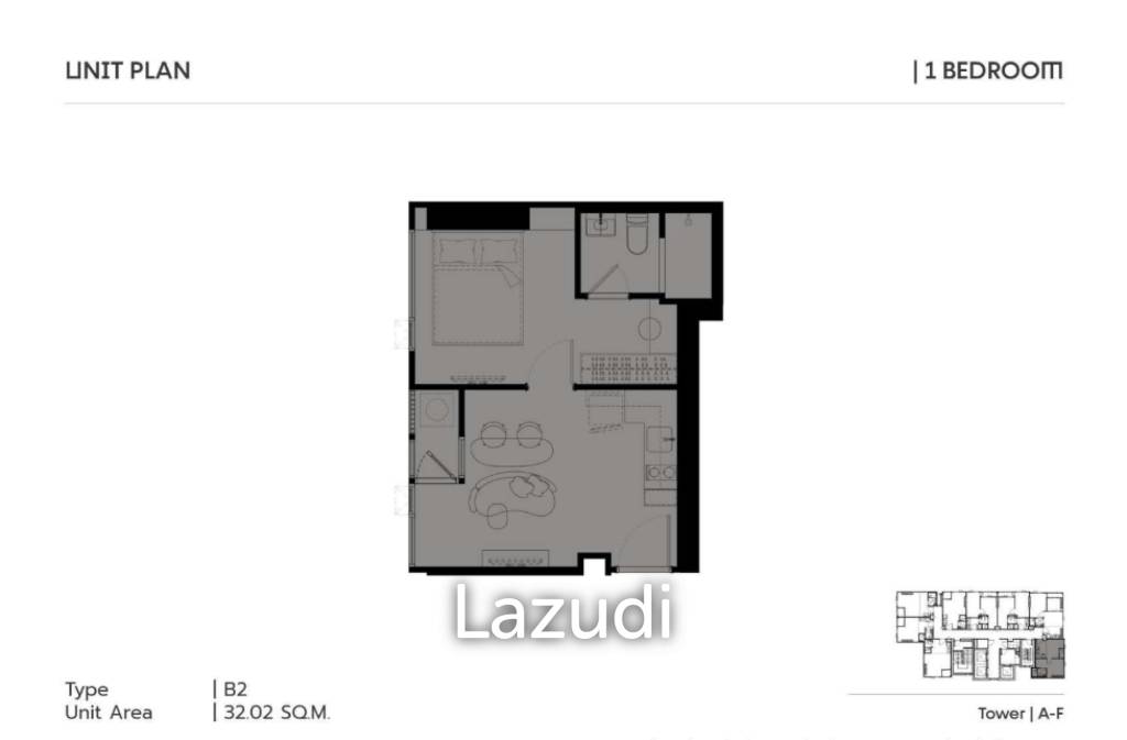 1 Schlafzimmer Eigentumswohnung in Huai Khwang, Thailand, Nr. 24371