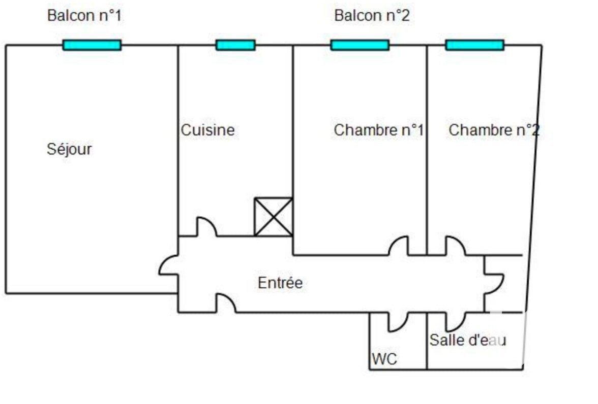 Квартира с 2 спальнями в Ницца, Франция № 284790