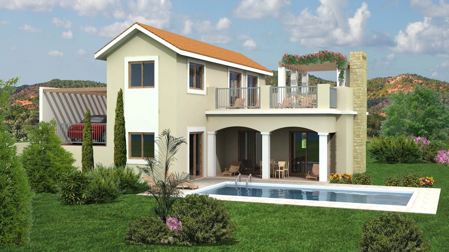 3 Schlafzimmer Villa in Monagroulli Hills, Monagroulli, Cyprus, Nr. 17294