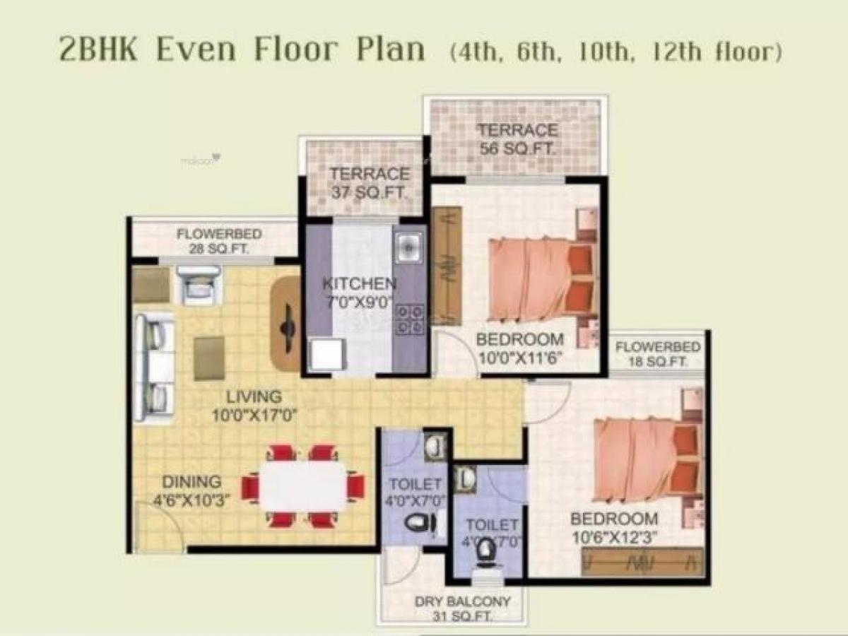 2 bedrooms House in Mumbai, India No. 58460