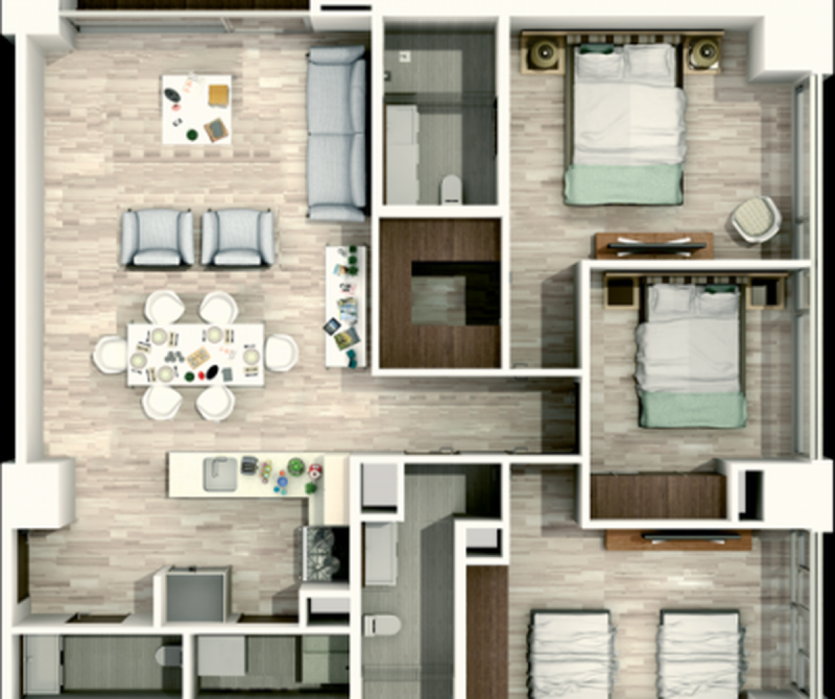 2 غرف نوم شقة في Jalisco, Mexico رقم 150458