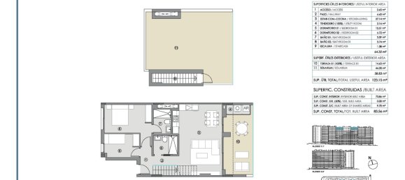 Пентхаус с 2 спальнями в Пунта Прима, Испания № 11106 5