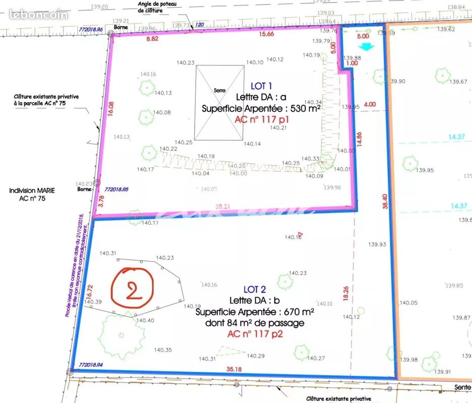 Grundstück in Barbery, France 670m², Nr. 219911
