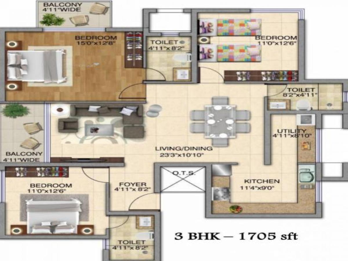 3 Schlafzimmer Haus in Bangalore, India, Nr. 43898