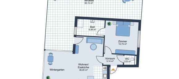 2 rooms Apartment in Klagenfurt am Worthersee, Austria No. 159977 8