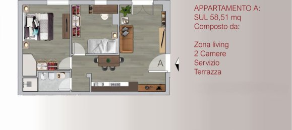 3 rooms Apartment in Florence, Italy No. 271679 14